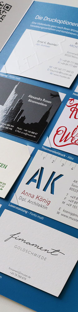 Ansicht Veredelungen Mustermappe